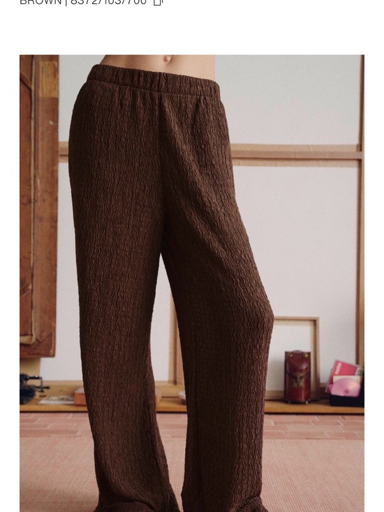 Zara Pants - Zara Brown Wrinkle Look Pants